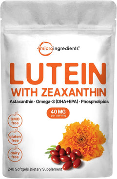 LUTEINA CON ZEAXANTINA MICROINGREDIENTS 40 MG EPA 6 MG Y DHA 4 MG 240 CAPSULAS BLANDAS SIN GMO