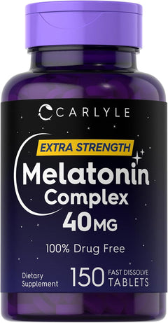 MELATONINA COMPLEX 40 MG  CARLYLE 150 TABLETAS NO GMO