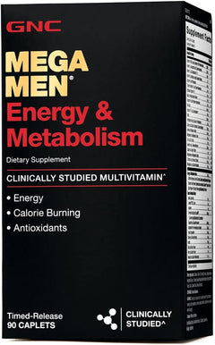 MEGA MEN METABOLISMO ENERGÉTICO 3,665 MCG 90 TABLETAS GNC