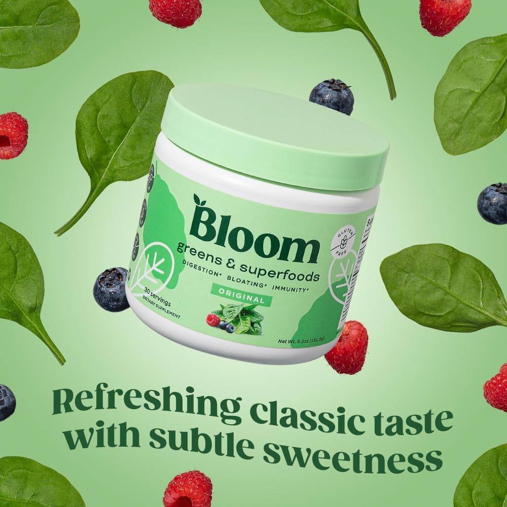 BLOOM GREENS & SUPER FOOD 3,621 MG 180GR POLVO SABOR ORIGINAL