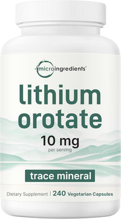 LITHIUM OROTATE 10 MG MICROINGREDIENTS 240 CAPSULAS VEGANO NO GMO