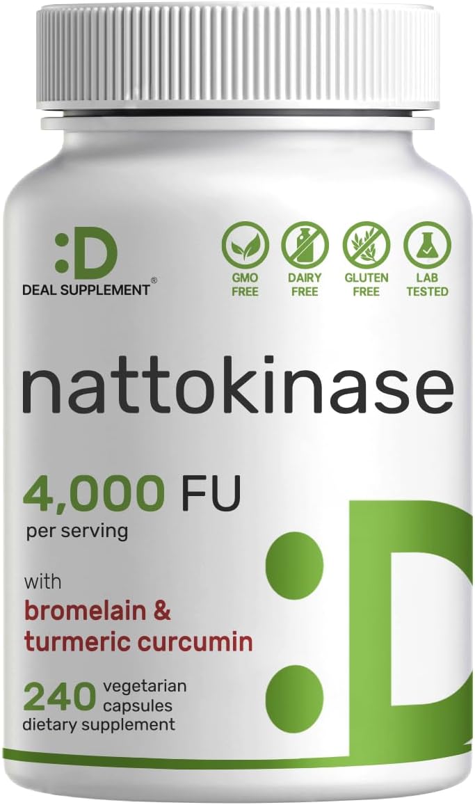 NATTOKINASE + BROMELINA + CURCUMA DEAL 4000 FU 240 CAPSULAS