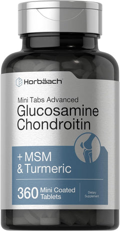 GLUCOSAMINA CONDROITINA MSM CON CURCUMA HORBBAACH 1772 MG 360 TABLETAS