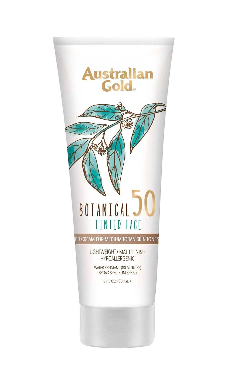 BLOQUEADOR + BB CREAM 50 SPF TONO MEDIO 88 ML  AUSTRALIAN GOLD