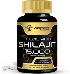 SHILAJIT DEL HIMALAYA  15000 MG 120 CÁPSULAS NO GMO VEGANO WELLNESS LABSRX