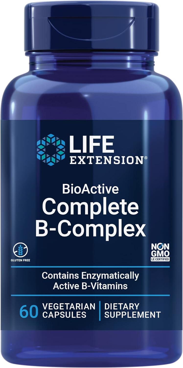 COMPLEJO B BIOACTIVO COMPLETO 1981 MCG 60 CAPSULAS LIFE EXTENSION BIOACTIVE B COMPLEX COMPLETE