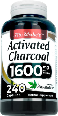 CARBON ACTIVADO 1600 MG 240 CAPSULAS FITO MEDIC´S ACTIVATED CHARCOAL