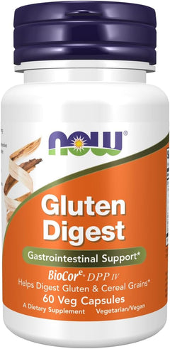 DIGERIDO DE GLUTEN + ENZIMAS DIGESTIVAS NOW 274 MG 60 CAPSULAS