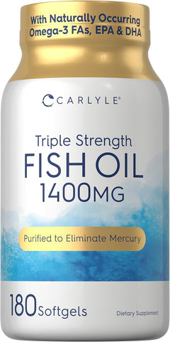 FISH OIL OMEGA 3 CARLYLE 1,400 MG 180 CAPSULAS BLANDAS