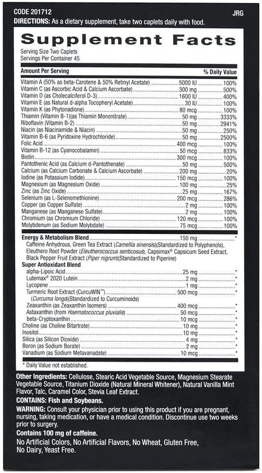 MEGA MEN METABOLISMO ENERGÉTICO 3,665 MCG 90 TABLETAS GNC