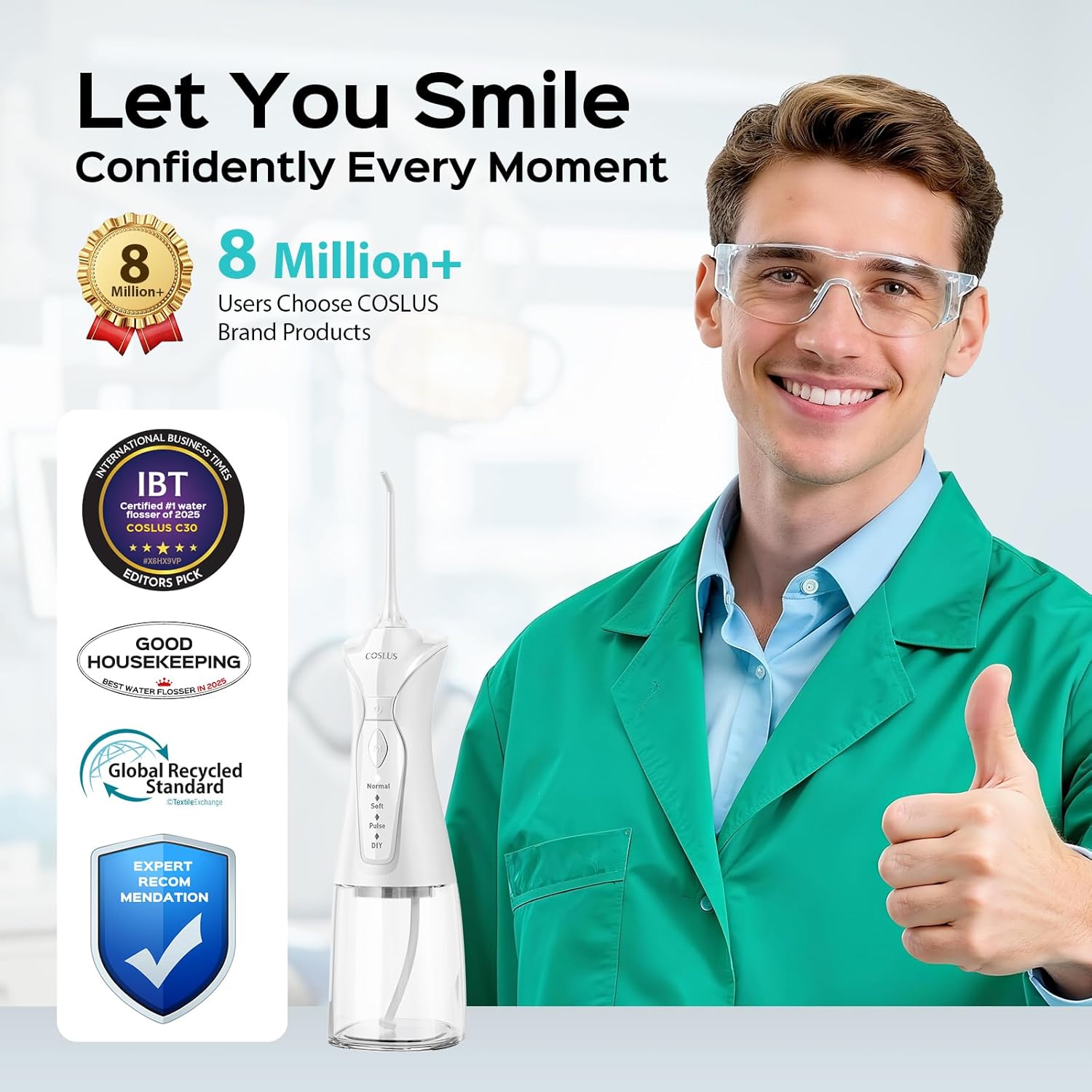 IRRIGADOR DENTAL COSLUS 4 PUNTAS 4 MODOS IRRIGADOR DENTAL