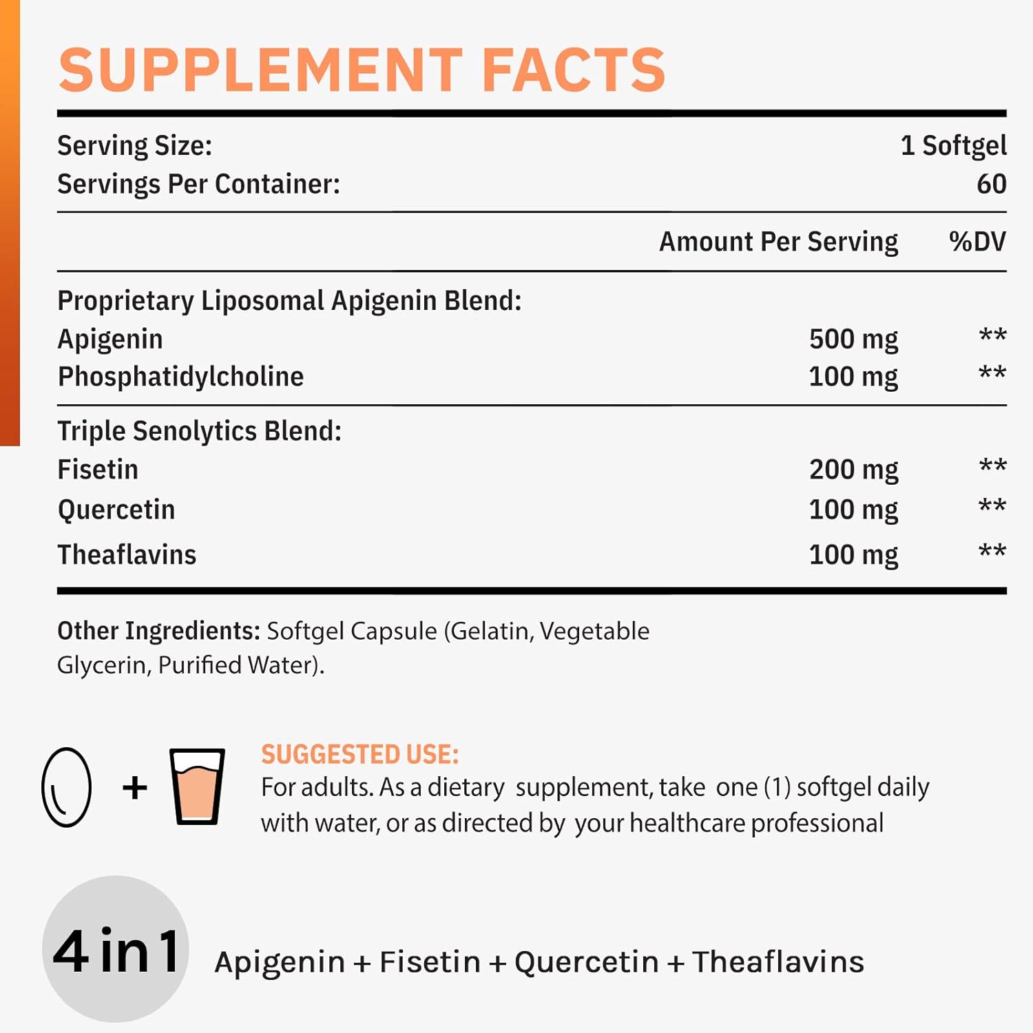 LIPOSOMAL APIGENIN  500 MG 60 CAPSULAS BLANDAS CENFFITIO