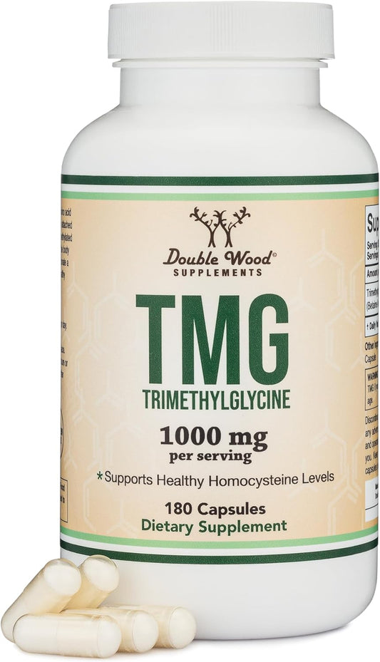 TMG (TRIMETILGLICINA) 1000 MG 180 CÁPSULAS TMG TRIMETHYLGLYCINE DOUBLE WOOD