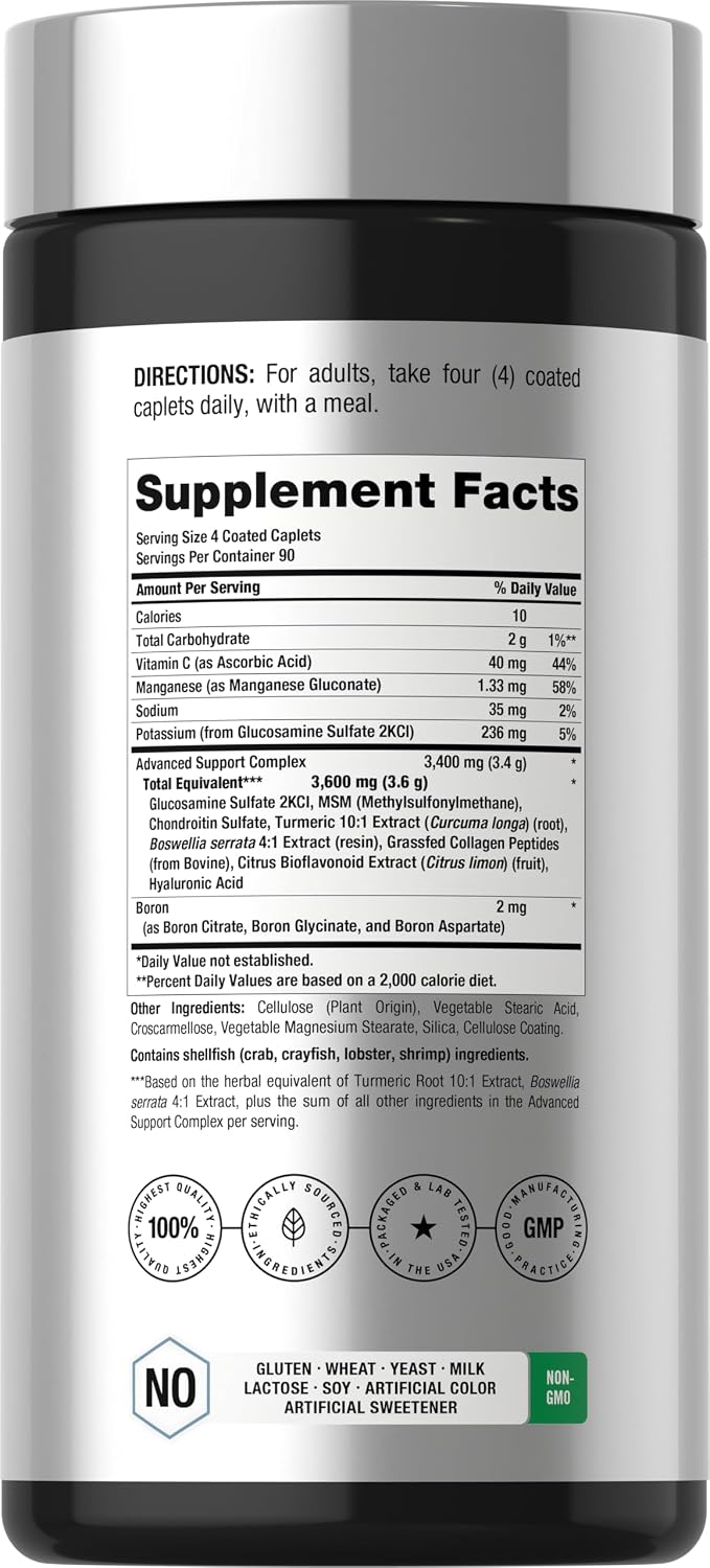 GLUCOSAMINA CONDROITINA 3,600 MG HORBAACH 360 TABLETAS NO GMO