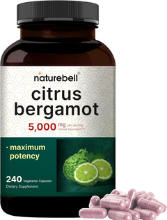 BERGAMOTA CITRICA 5000 MG NATUREBELL  240 CAPSULAS VEGETALES CITRUS BERGAMOT NO GMO