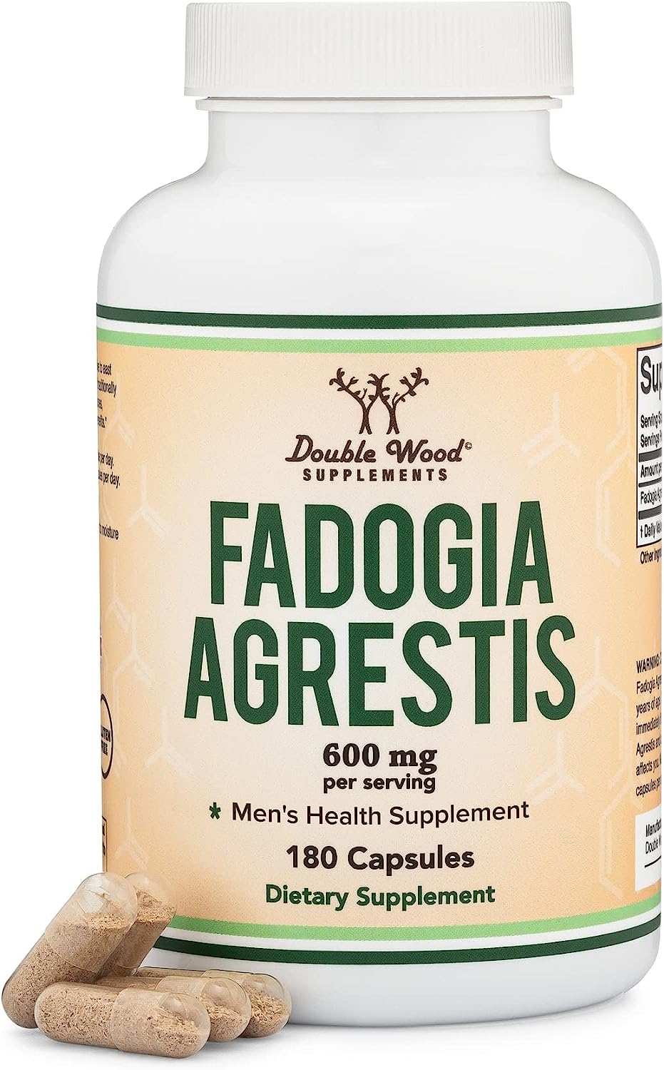 FADOGIA AGRESTIS DOUBLE WOOD 600 MG 180 CÁPSULAS SIN GMO VEGANO