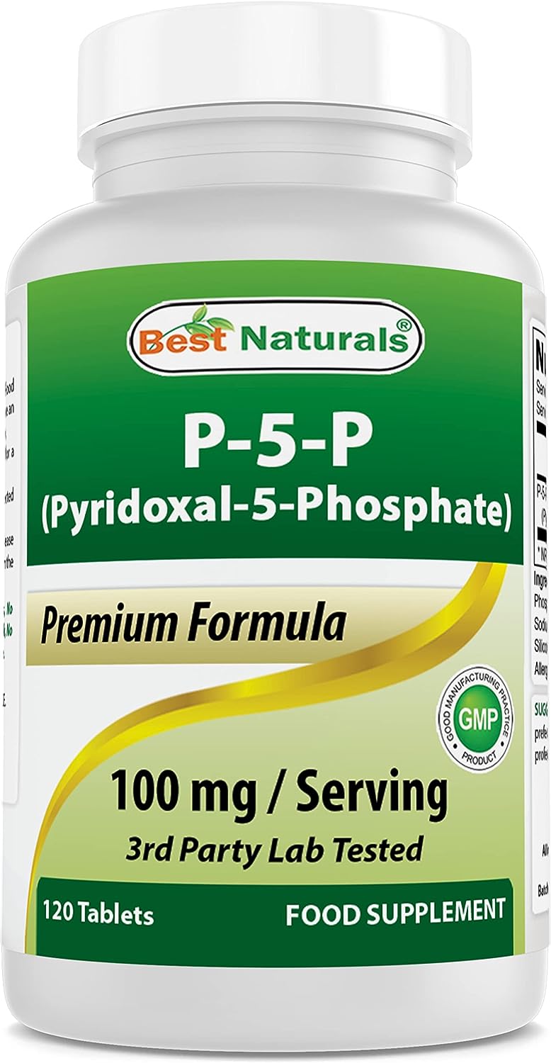 P5P VITAMINA B6 (PIRIDOXAL 5 FOSFATO) 100 MG 120 TABLETAS BEST NATURALS