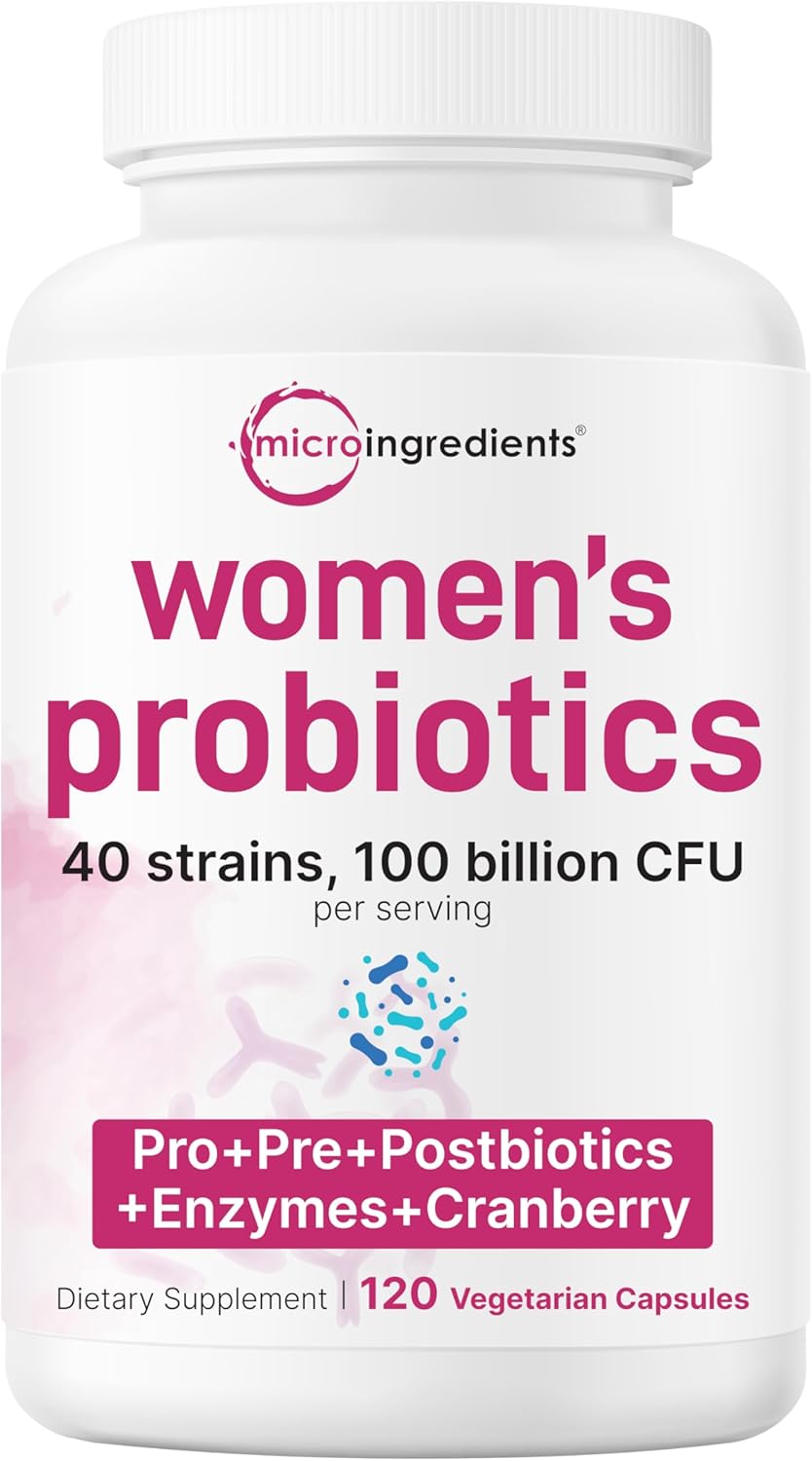 PROBIOTICOS PARA MUJERES 40 CEPAS 100 BILLONES CFU MICROINGREDIENTS 120 CAPSULAS VEGETALES NO GMO
