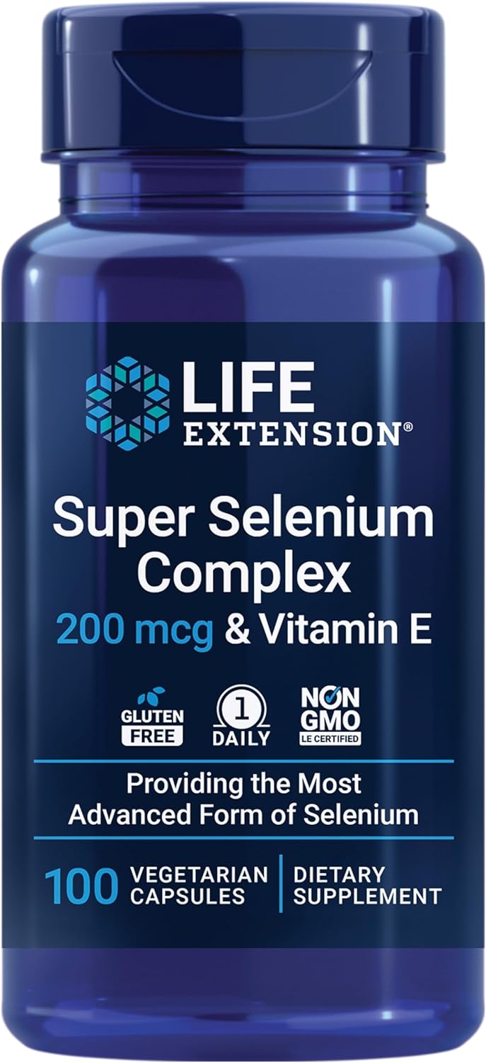 COMPLEJO SUPER SELENIO + VITAMINA E 200 MCG 100 CAPSULAS LIFE EXTENSION