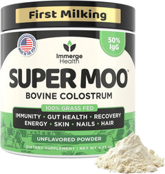 SUPER MOO COLOSTRO BOVINO 2500 MG 50% IgG  NO GMO IMMERGE HEALTH