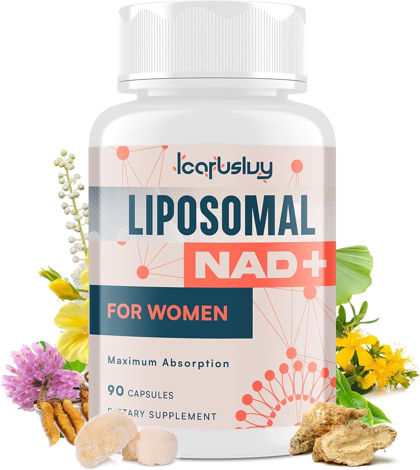 NAD+ LIPOSOMAL 2000 MG ICARUSLUY 90 CAPSULAS VEGANO NO GMO