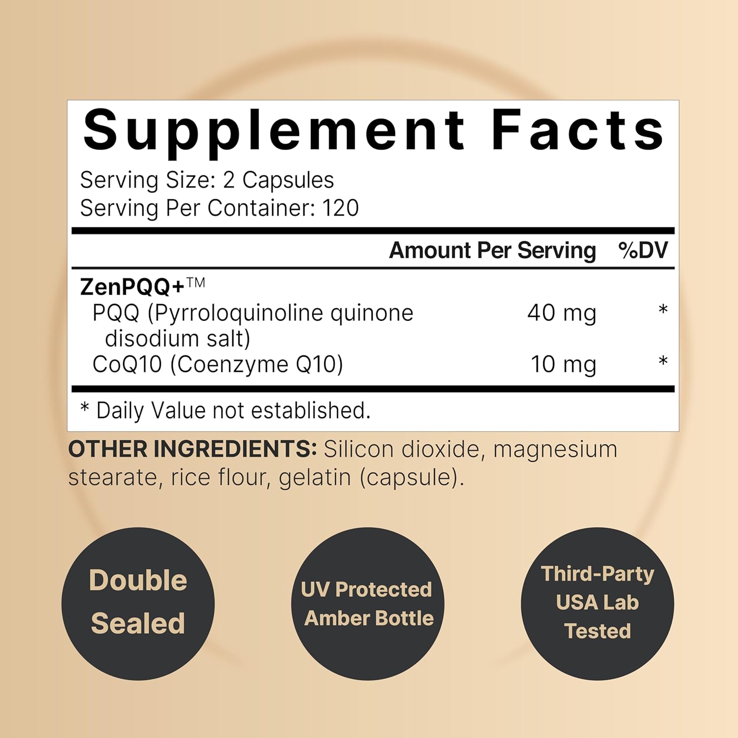 PQQ CON COQ 10 PIRROLOQUINOLINA 40 MG CON COQ 10 10 MG 40 MG 240 CAPSULAS NATUREBELL