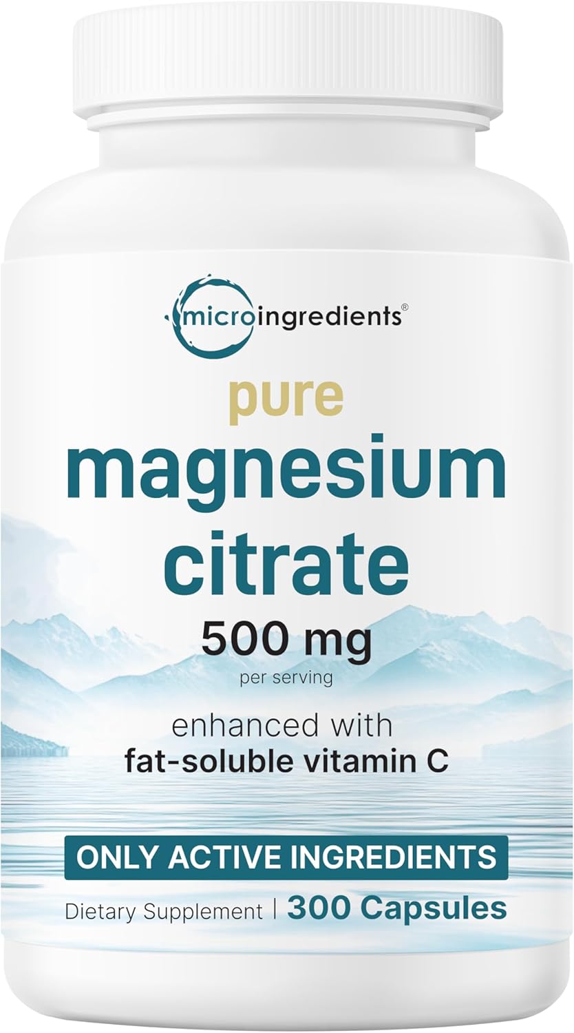 CITRATO DE MAGNESIO PURO 500 MG MICROINGREDIENTS 300 CAPSULAS NO GMO
