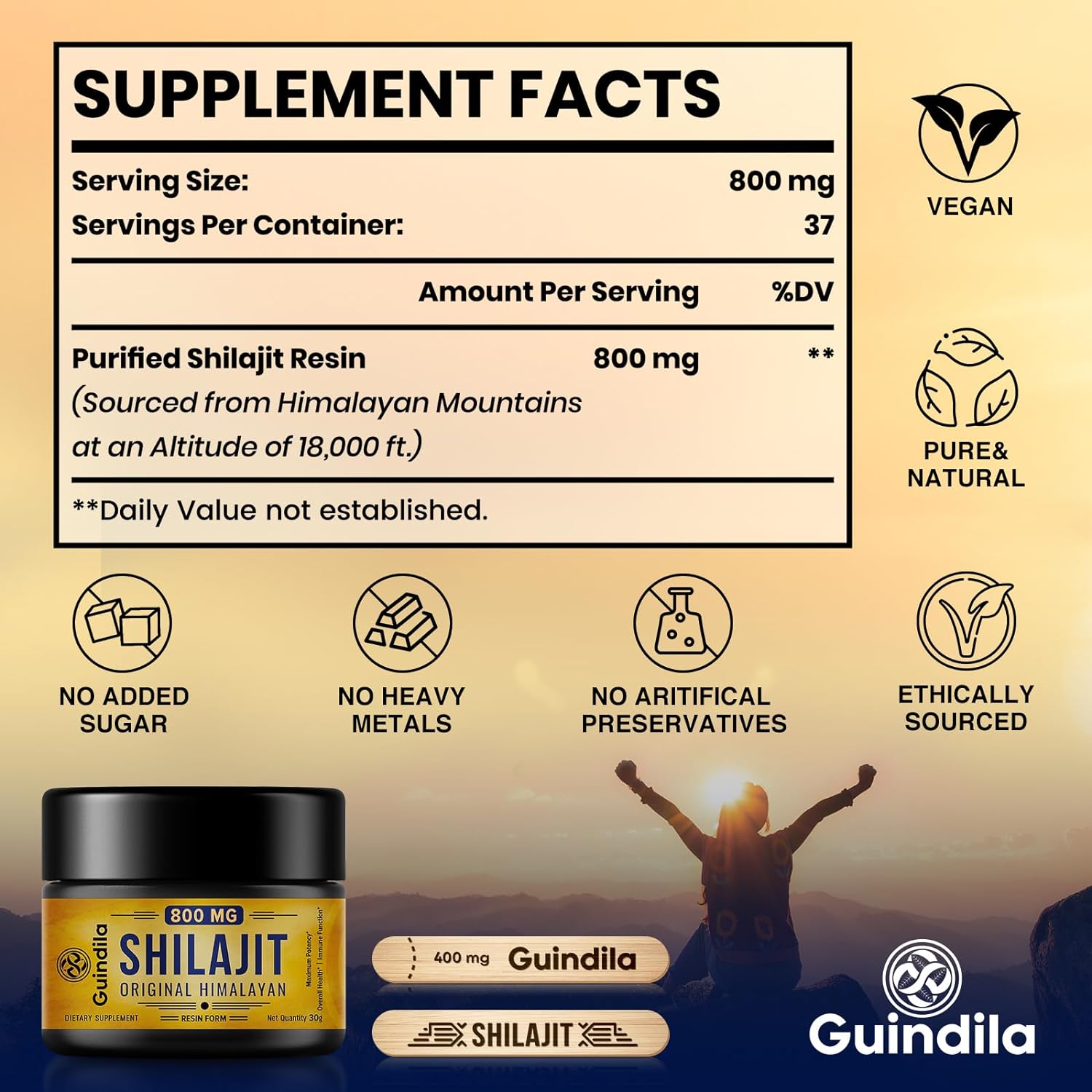 SHILAJIT 800 MG 30 GR GEL VEGANO GUINDILA