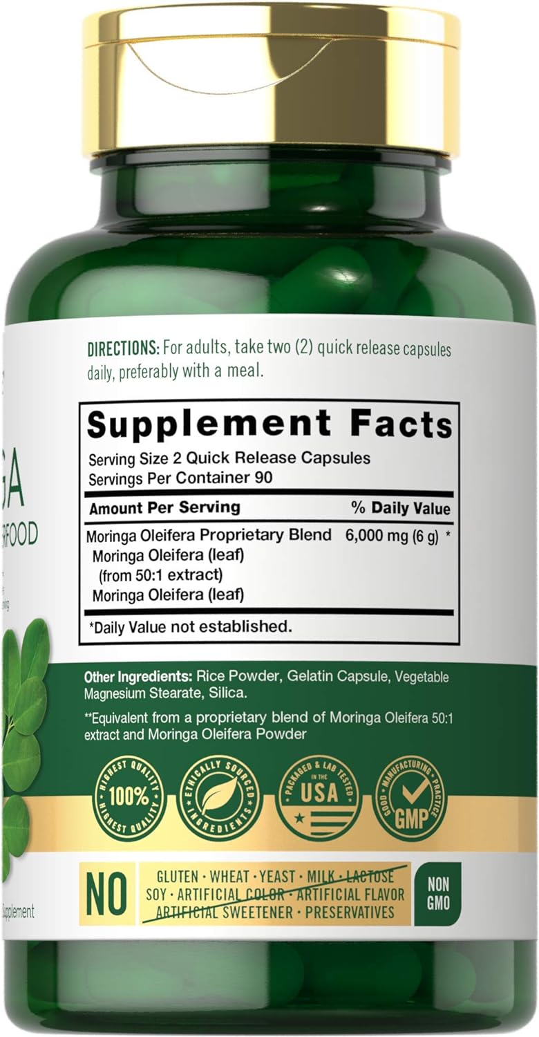 MORINGA CARLYLE 6000 MG 180 CAPSULAS NO GMO