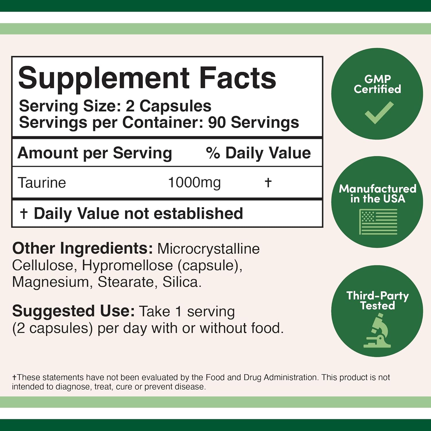 TAURINA DOUBLE WOOD 1000 MG 180 CAPSULAS