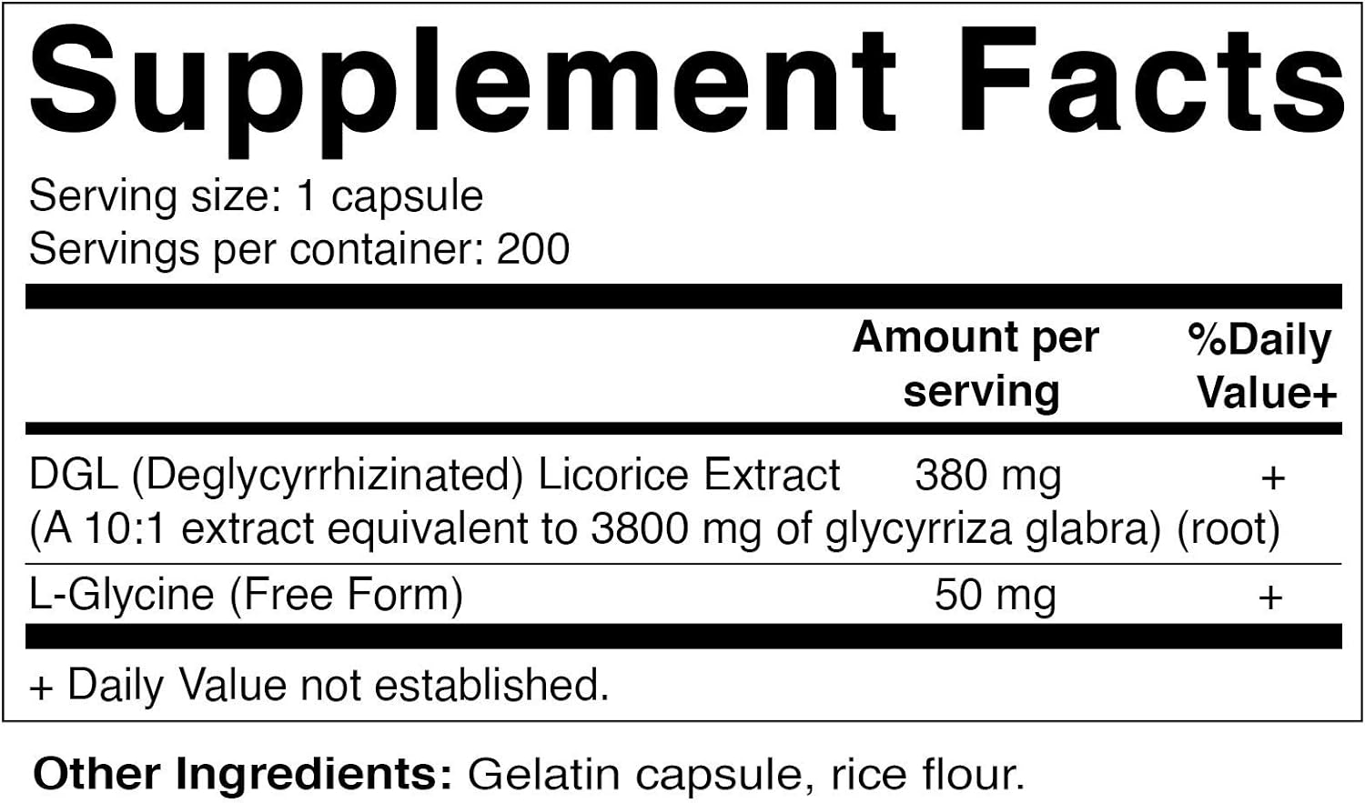 EXTRACTO DE REGALIZ 3800 MG 200 CAPSULAS VITAMATIC DGL LICORINE EXTRACT