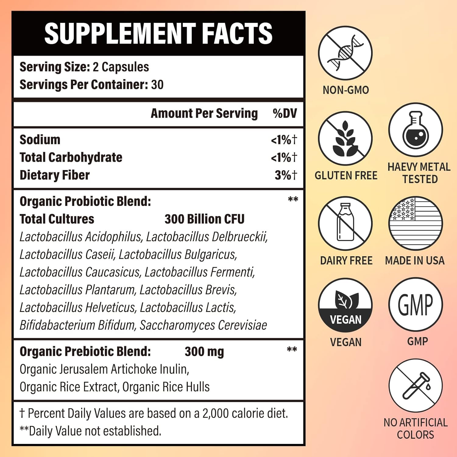 PROBIOTICOS  300 BILLONES CFU 12 CEPAS 60 CAPSULAS SING GMO VEGANO LIFEATLAS