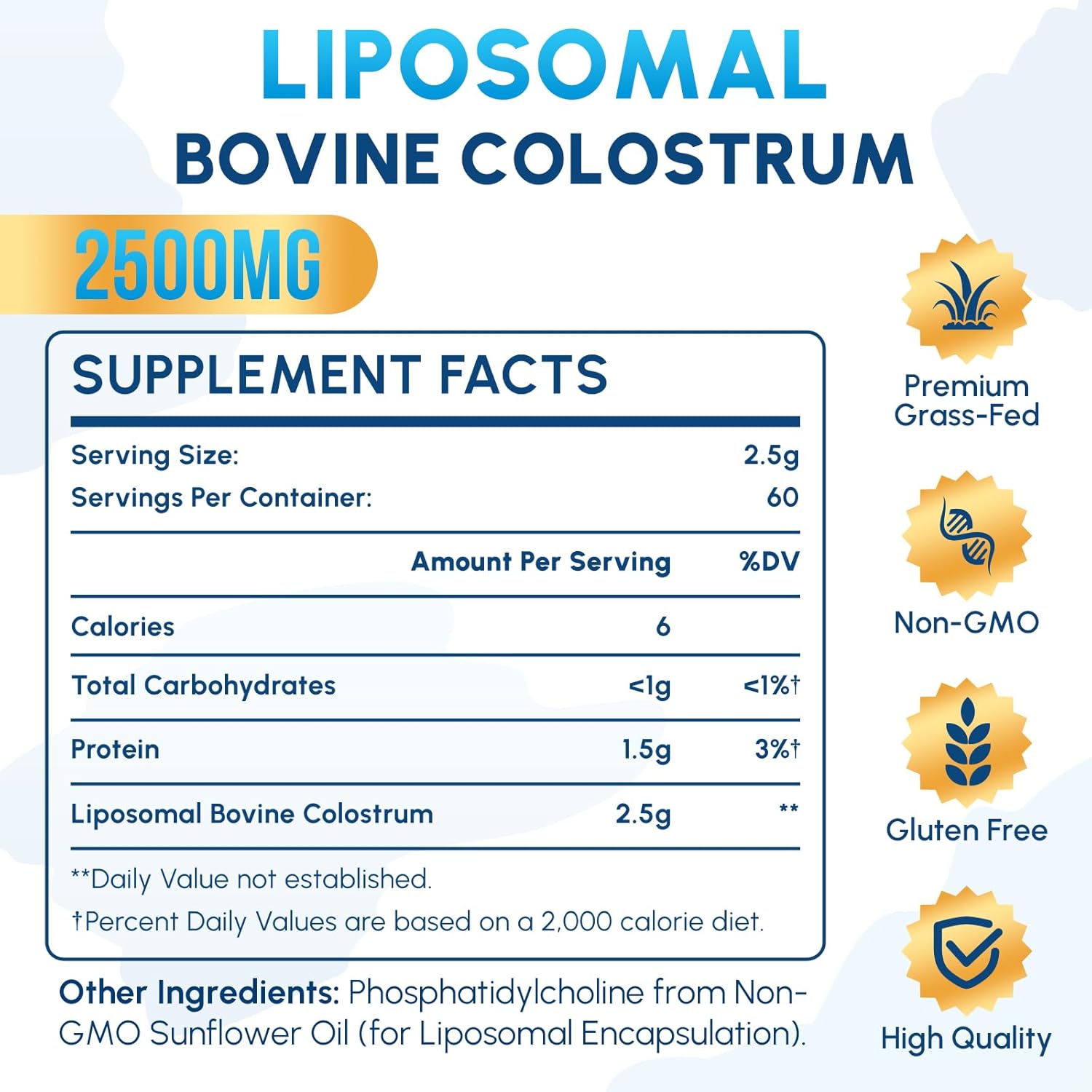 COLOSTRO BOVINO EN POLVO 3000 MG 45%IGG 150 GR KROPPSSUND BOVINE COLOSTRUM