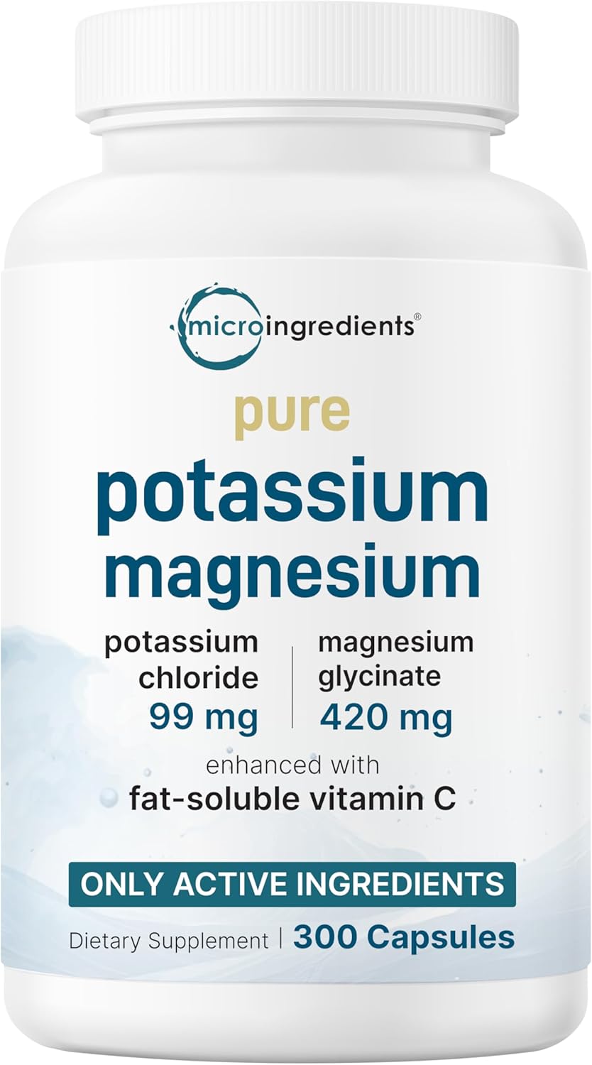GLICINATO DE MAGNESIO 420MG Y POTASIO MICROINGREDIENTS 300 CAPSULAS NO GMO SIN GLUTEN