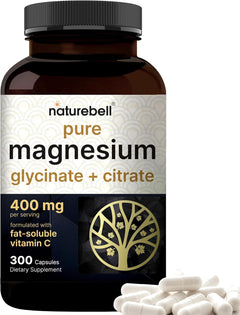 GLICINATO DE MAGNESIO CON CITRATO NATUREBELL 400 MG 300 CAPSULAS NO GMO