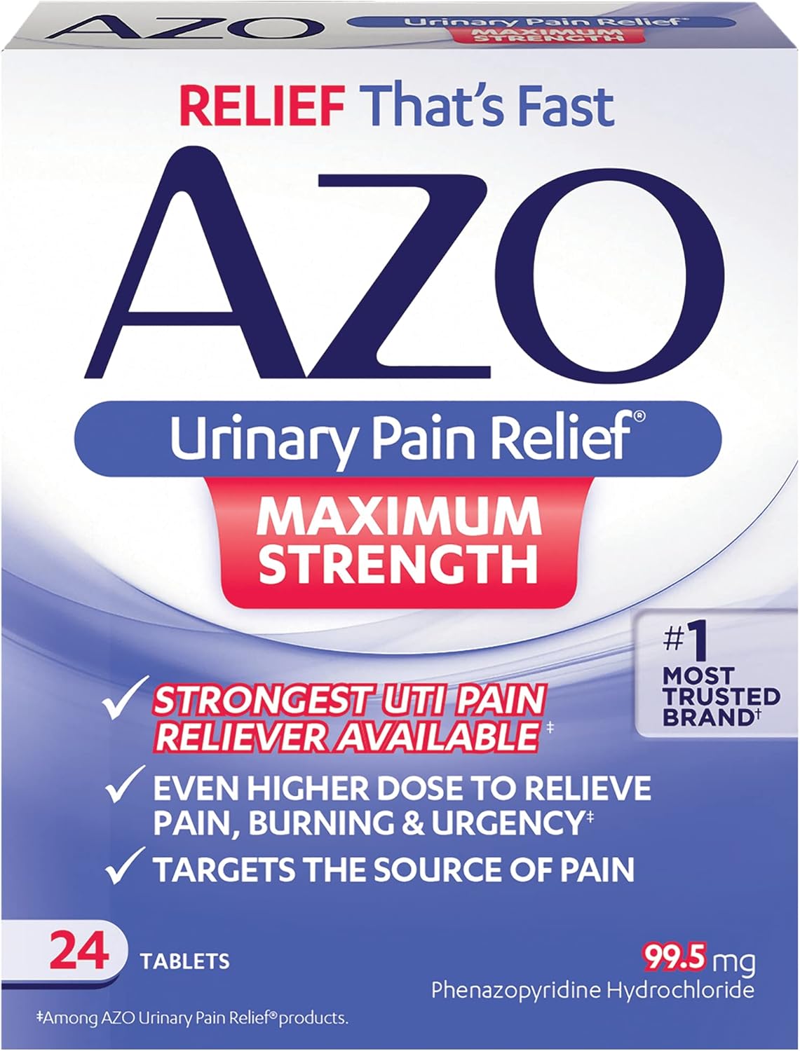 AZO URINARY PAIN RELIEF 24 TABLETAS