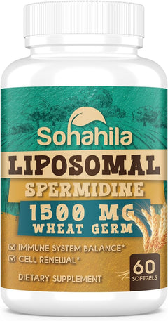 ESPERMIDINA LIPOSOMAL 1500 MG 60 CÁPSULAS BLANDAS NO GMO SOHAHILA