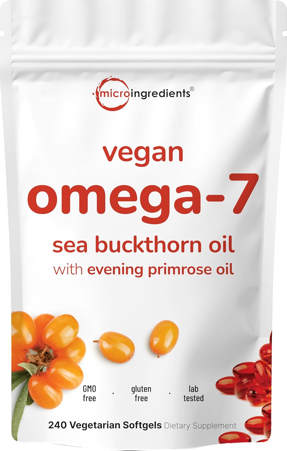 OMEGA 7 6000 MG MICROINGREDIENTS 240 SOFTGELS NO GMO
