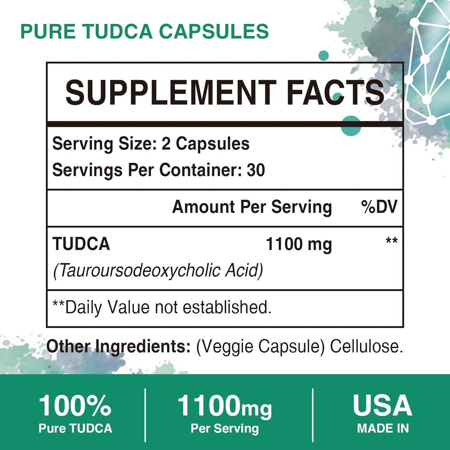 TUDCA 1100 MG 60 CAPSULAS SIN GMO SAMBUGRA