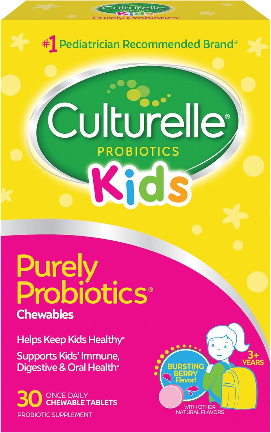 PROBIOTICO PARA NIÑOS 3+ 5 BILLONES CFU 30 MASTICABLES CULTURELLE