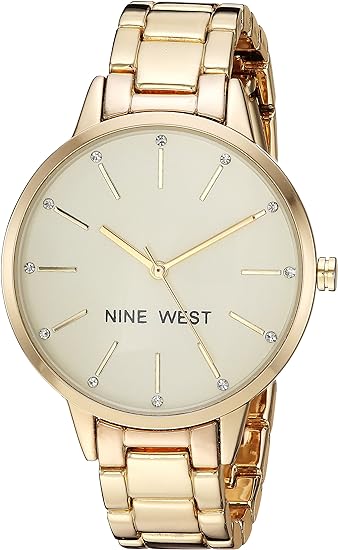 Nine West Women's Crystal Accented Bracelet Watch