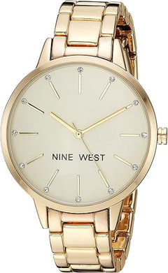 Nine West Women's Crystal Accented Bracelet Watch