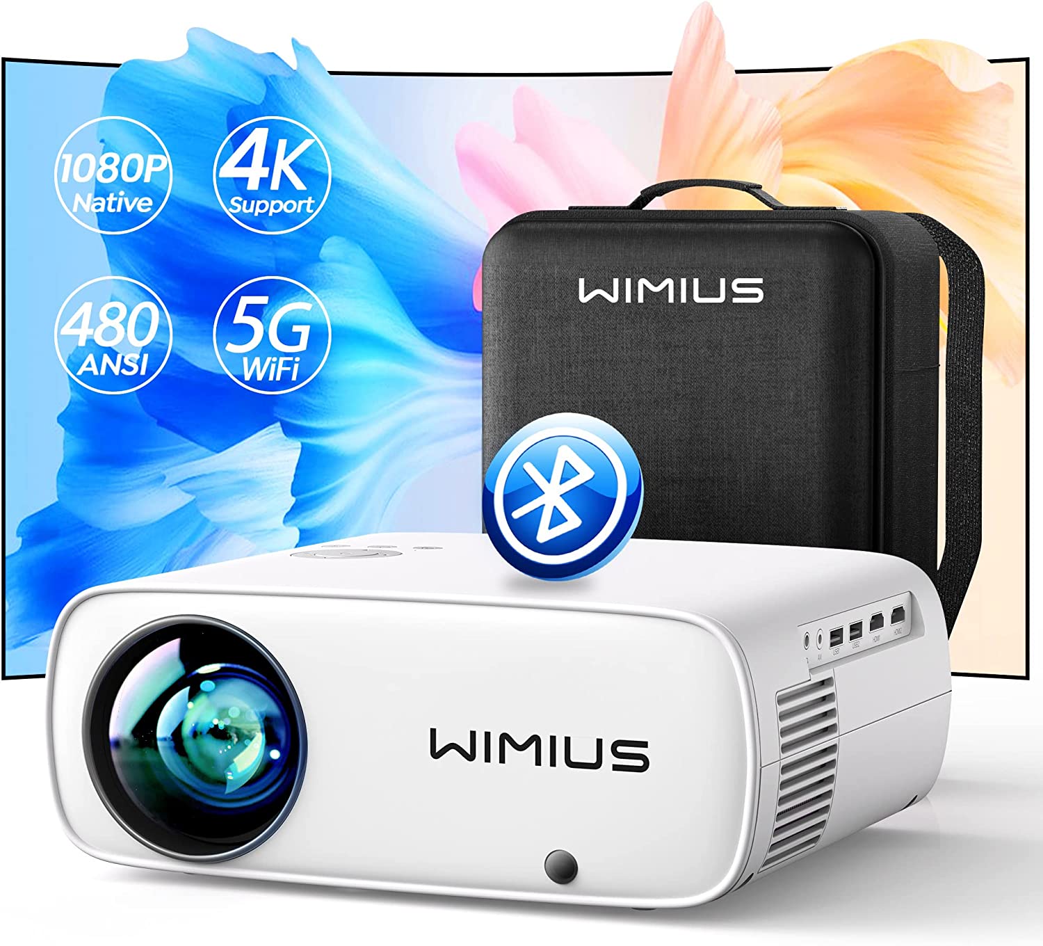 PROYECTOR PORTATIL MULTIMEDIA WIMIUS S26 480 LUMENS ANSI 300 PULGADAS