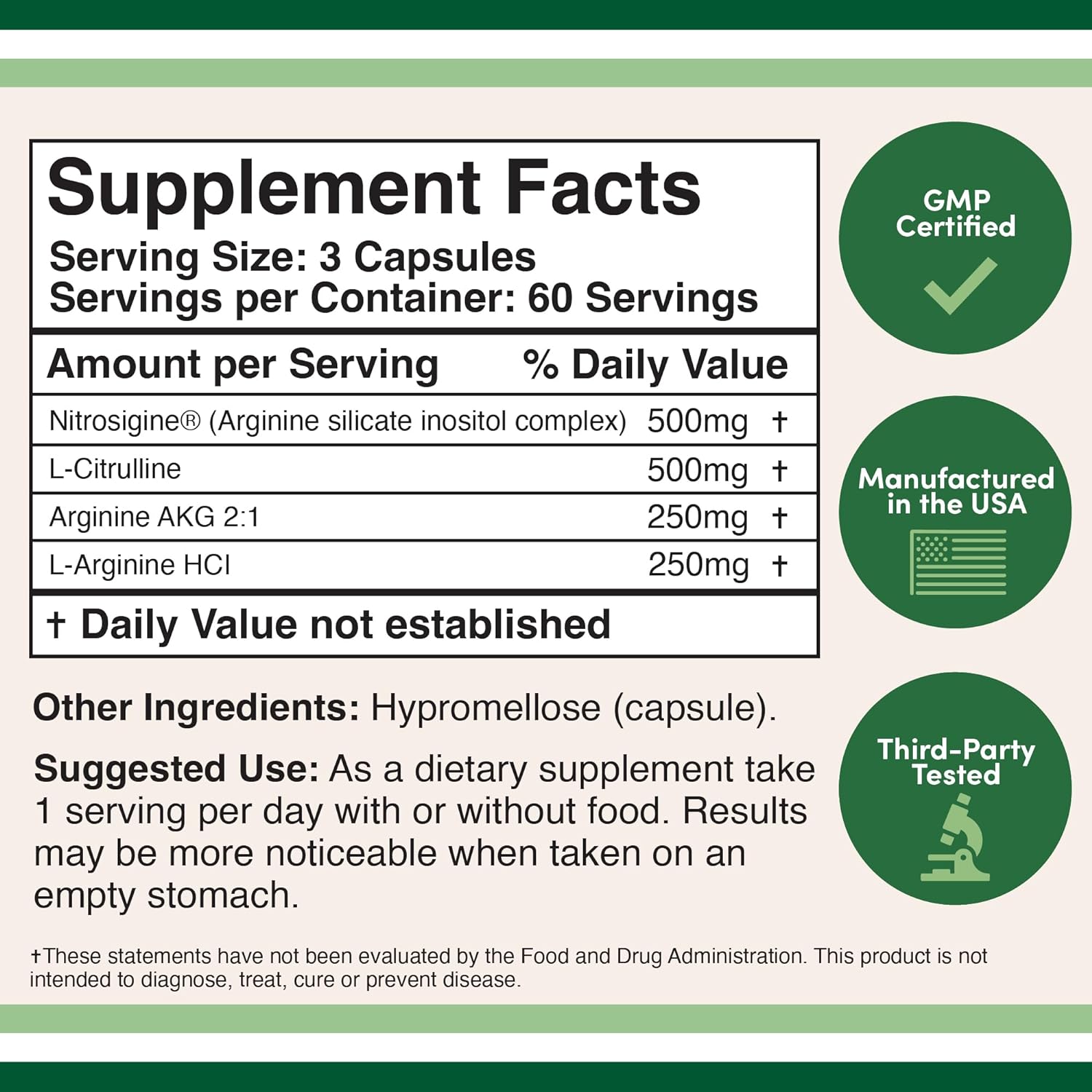 REFUERZO DE ÓXIDO NÍTRICO DOUBLE WOOD 1500 MG 180 CAPSULAS NITRIC OXIDE BOOSTER