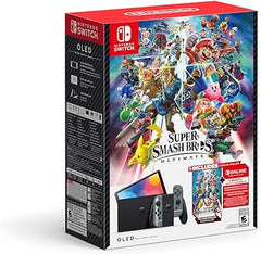 Nintendo Switch - OLED Model: Super Smash Bros. Ultimate Bundle (Full Game Download + 3 Mo. Nintendo Switch Online Membership Included)