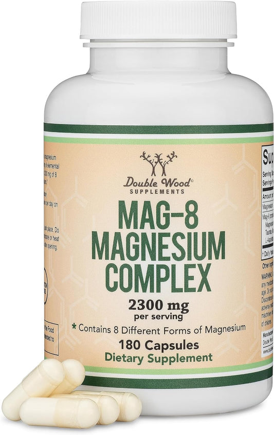 MAG 8 MAGNESIO COMPLEX 2300 MG 180 CAPSULAS  DOUBLE WOOD
