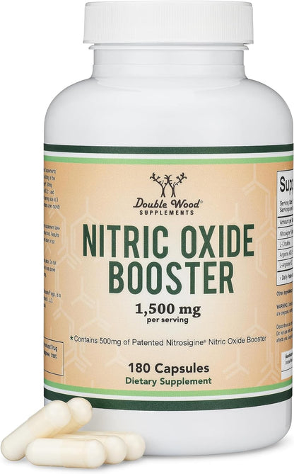 OXIDO NITRICO NITRIC OXIDE BOOSTER 1500 MG 180 CAPSULAS DOUBLE WOOD