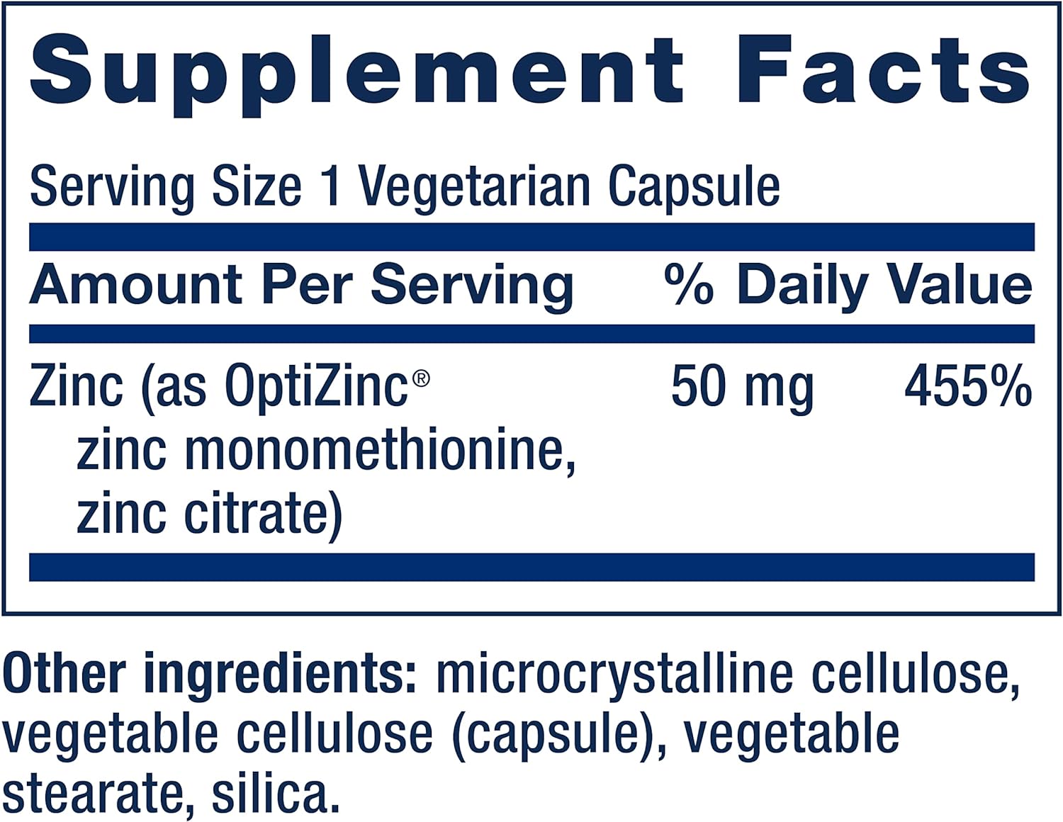 ZINC LIFE EXTENSION 50 MG 90 CAPSULAS