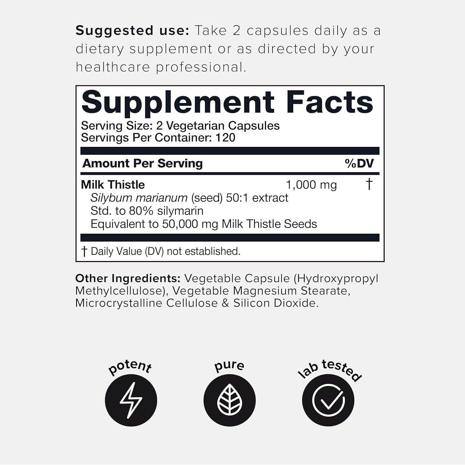 CARDO MARIANO 50000MG 240 CAPSULAS TONIIQ MILK THISTLE