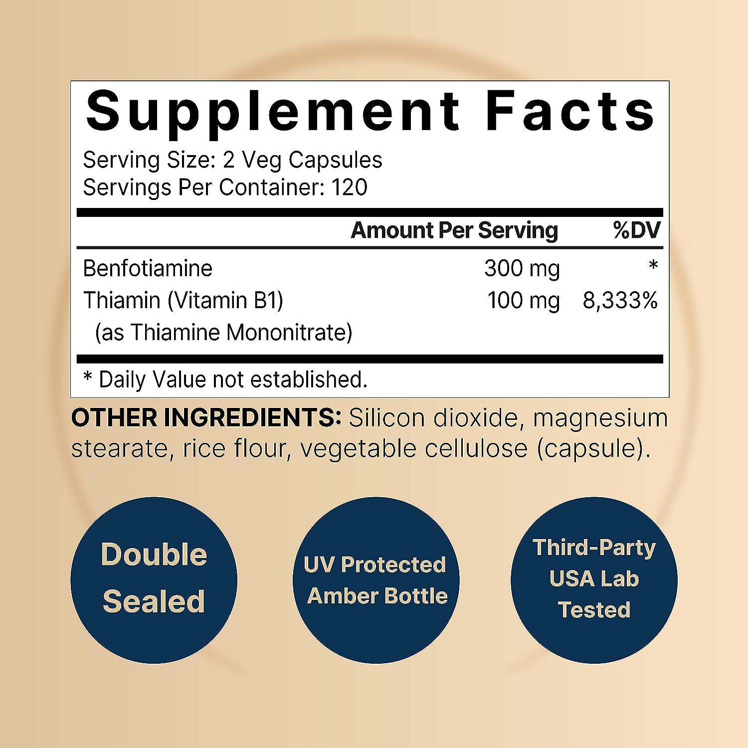 BENFOTIAMINA + TIAMINA NATUREBELL  400 MG 240 CAPSULAS